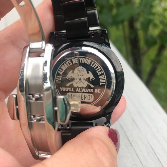 NEW-Men’s Stainless Steel Watch- great gift for the firefighter in your life. - Picture 4 of 15